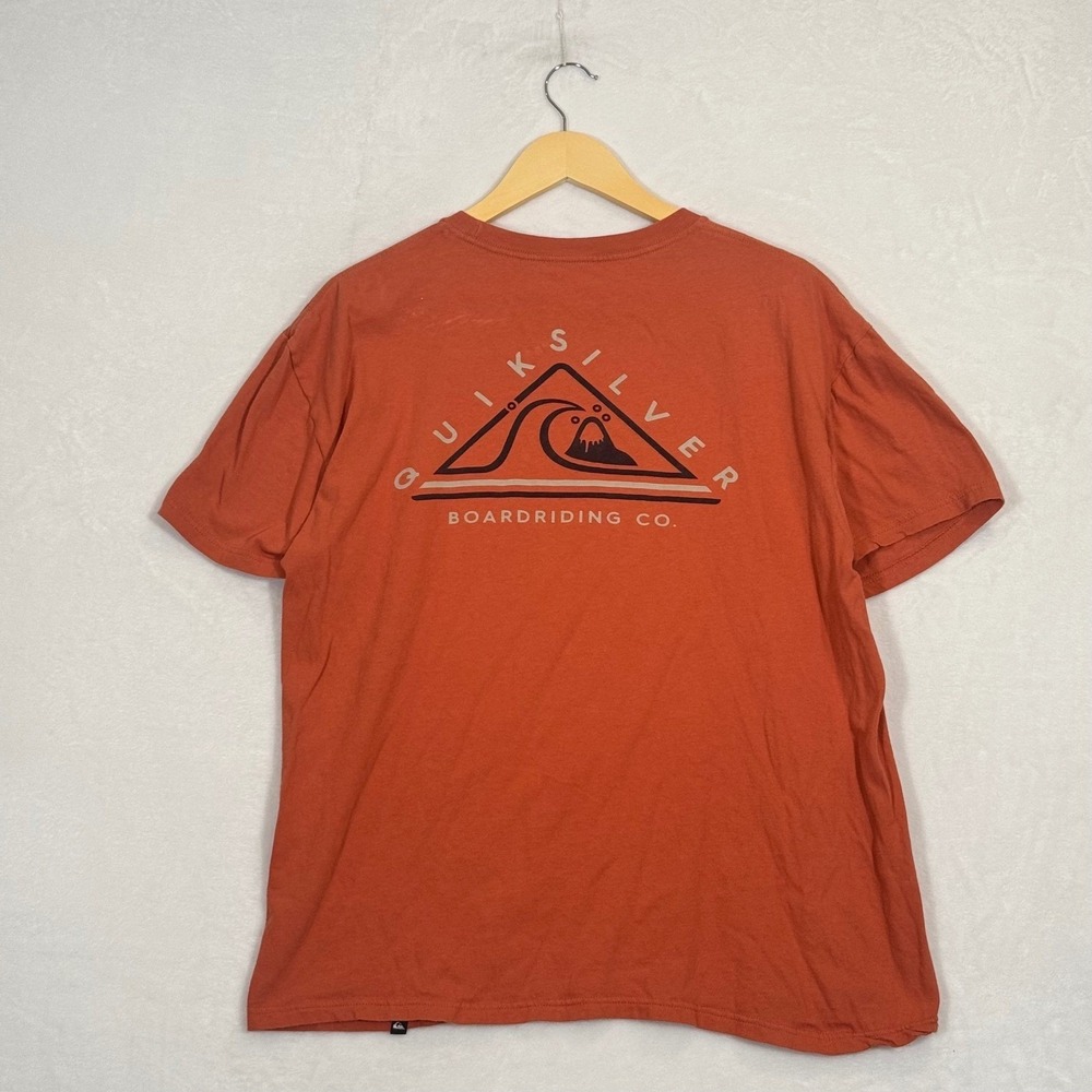 Quiksilver Orange Graphic T-Shirt‎ Large